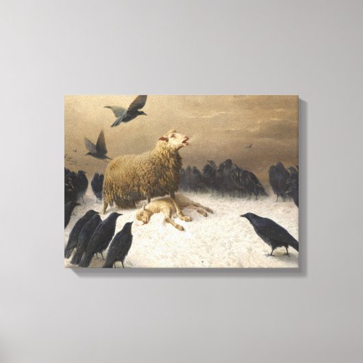 Anguish By August Friedrich Albrecht Schenck 1876 Canvas Afdruk (Voorkant)