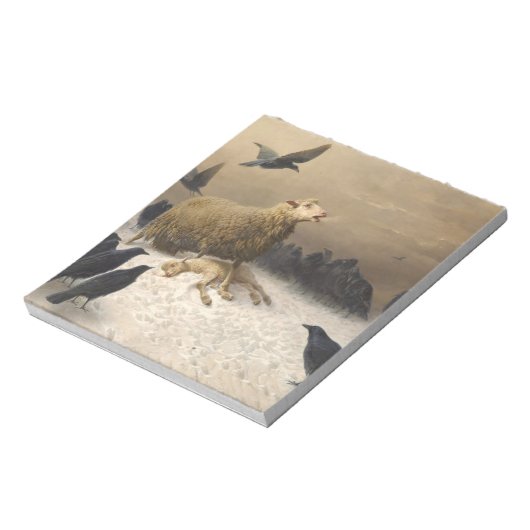 Anguish By August Friedrich Albrecht Schenck 1876 Notitieblok (Linkerzijde)