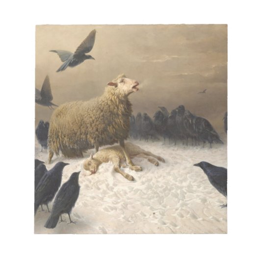 Anguish By August Friedrich Albrecht Schenck 1876 Notitieblok (Voorkant)