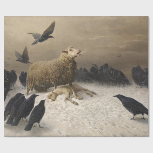 Anguish: Schapen met een dode lamp Cadeaupapier (Vlak)