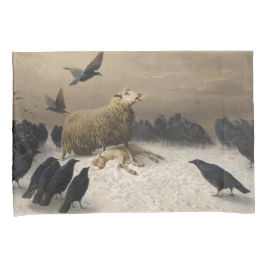 Anguish: Schapen met een dode lamp Kussensloop (Voorkant-Rechts)