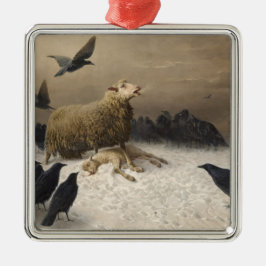 Anguish: Schapen met een dode lamp Metalen Ornament