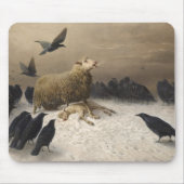 Anguish: Schapen met een dode lamp Muismat (Voorkant)