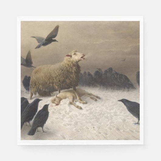 Anguish: Schapen met een dode lamp Servet (Voorkant)