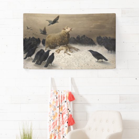 Anguish: Schapen met een dode lamp Spandoek (Insitu)