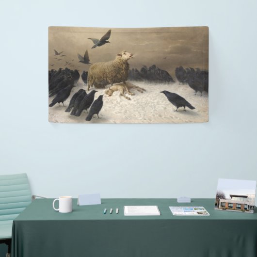 Anguish: Schapen met een dode lamp Spandoek (Beurs)