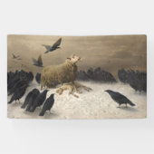 Anguish: Schapen met een dode lamp Spandoek (Horizontaal)