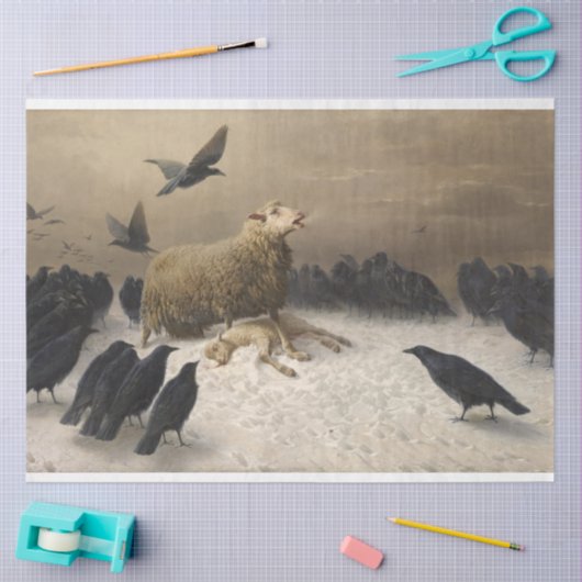 Anguish: Schapen met een dode lamp Tissuepapier (Craft)