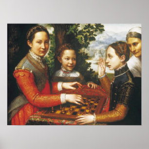 Anguissola - Kunstzusters die schaken Poster