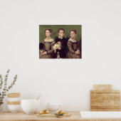 Anguissola - Zusters en broer van de kunstenaar Poster (Keuken)