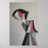 Angular abstract portrait using blush poster (Voorkant)