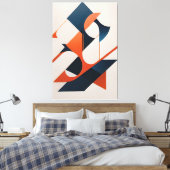Angular Symphony Canvas Afdruk (Insitu (Slaapkamer))