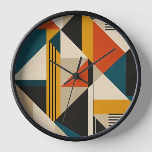 Angular Teal Orange Geometric Modernist Abstract (Voorkant)