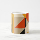 Angular Teal Orange Geometric Modernist Abstract Koffiemok (Center)