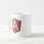 AngularJS Shield Logo Koffiemok (Voorkant links)