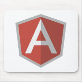 AngularJS Shield Logo Muismat (Voorkant)