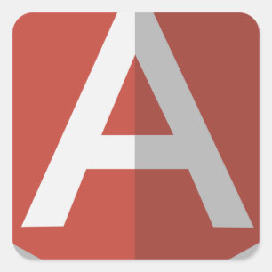 AngularJS Shield Logo Vierkante Sticker