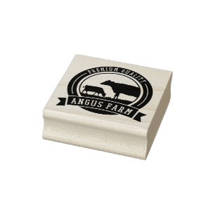 Angus-Boerderij Rubberstempel