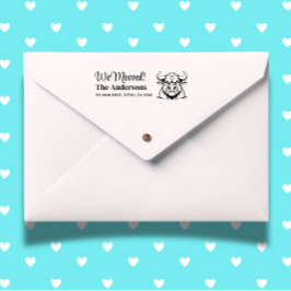 Angus Bull Personaliseer Koe retouradres Zelfinktende Stempel