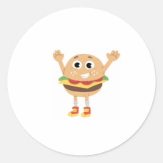 Angus Burger-Sticker Ronde Sticker