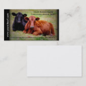 Angus Cattle Photo for Beef Ranch of Boerderij Visitekaartje (Voorkant / Achterkant)