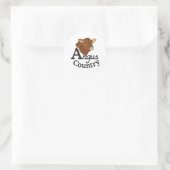 Angus Country Ronde Sticker (Tas)