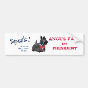 Angus Fala als PRESIDENT Bumpersticker