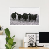 Angus Gang - Black Angus Cattle - Texas Poster (Thuiskantoor)