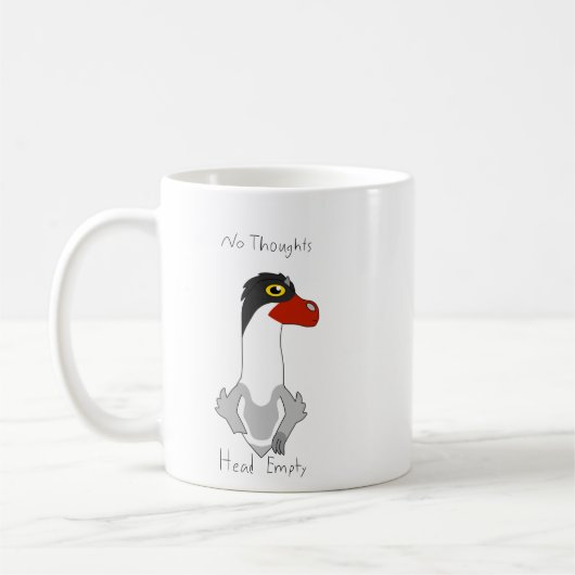 Angus "Geen gedachten, hoofd leeg" Meme Coffee Mok (Links)