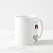 Angus "Geen gedachten, hoofd leeg" Meme Coffee Mok (Voorkant rechts)