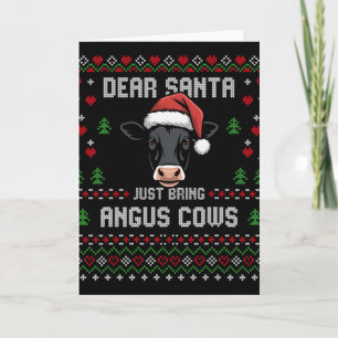 Angus Koeien Kerst Rundvlees Katten Lelijke Kerstt Kaart