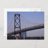 Angus L Macdonald Bridge, Halifax, Nova 2 Briefkaart (Voorkant / Achterkant)