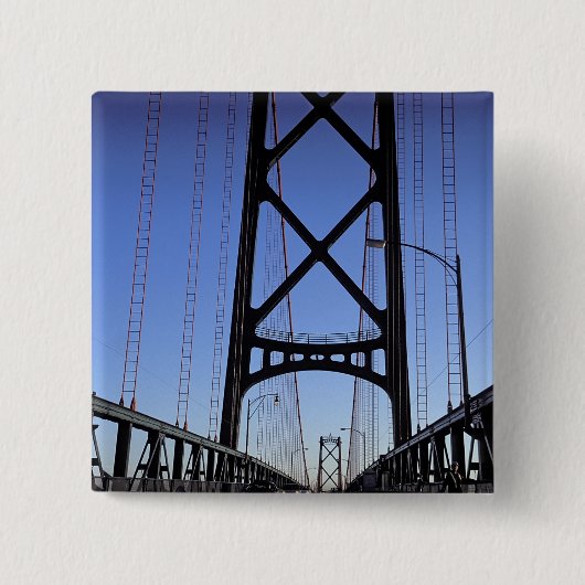 Angus L Macdonald-brug, Halifax, Nova Vierkante Button 5,1 Cm (Voorkant)
