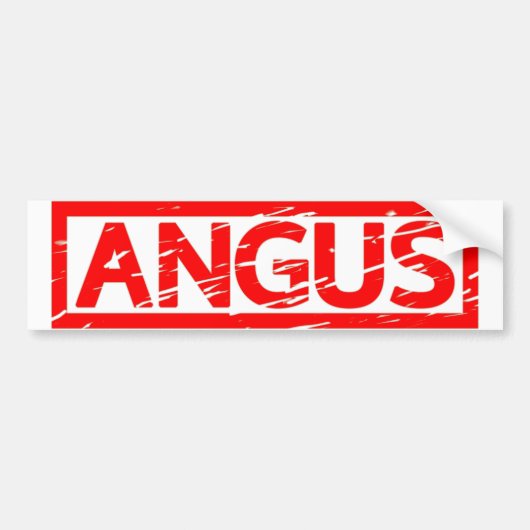Angus Stamp Bumpersticker (Voorkant)