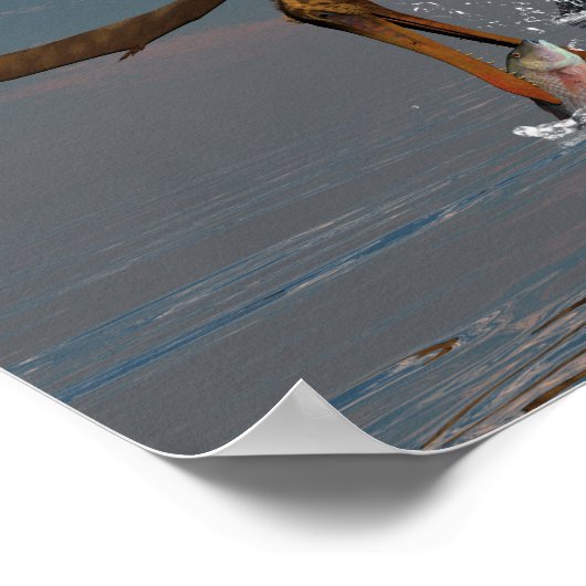 Anhanguera prehistorische vogelvangst poster (Hoek)