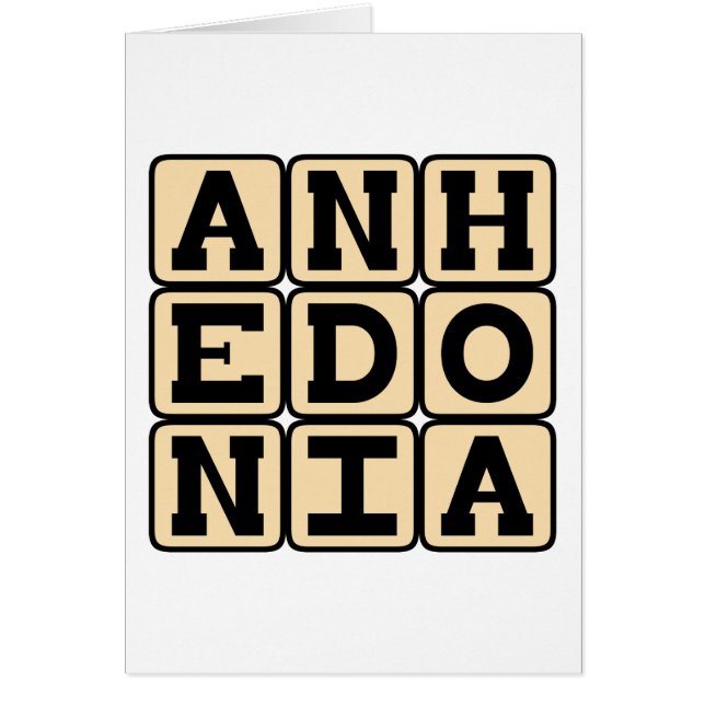 Anhedonie, Onvermogen om Plezier te Ervaren (Voorkant)