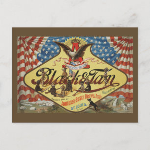 ANHEUSER-STRUIK Zwart & Tan Briefkaart