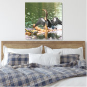 Anhinga Bird Canvas Print (Insitu (Slaapkamer))