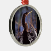 anhinga en vleugels metalen ornament (Rechts)