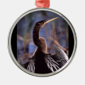 anhinga en vleugels metalen ornament (Voorkant)