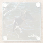 Anhinga Glazen Onderzetter (Achterkant)