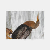 Anhinga On The Lookout Fleece Deken (Voorkant (Horizontaal))