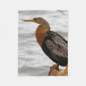 Anhinga On The Lookout Fleece Deken (Voorkant)