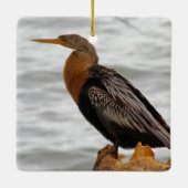 Anhinga On The Lookout Keramisch Ornament (Achterkant)