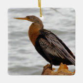 Anhinga On The Lookout Keramisch Ornament (Voorkant)
