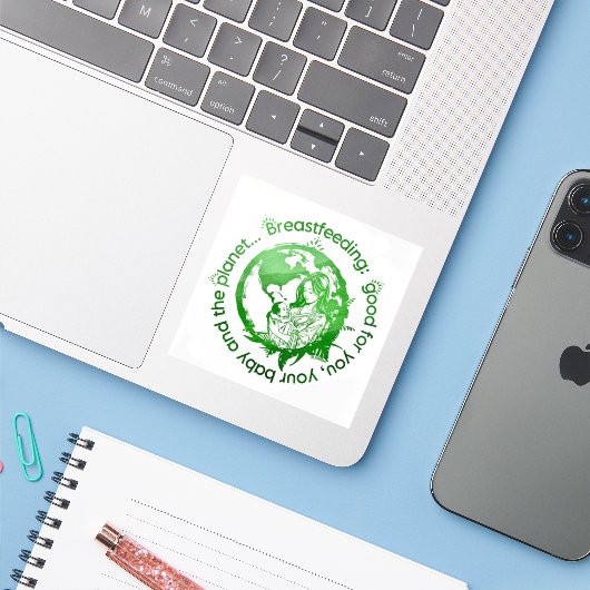 ANHPI Borstvoeding Week Sticker (Laptop met iPhone)