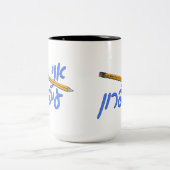 Ani Iparon (Ik ben een potlood) Tweekleurige Koffiemok (Center)