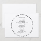 Ani L'Dodi Hebrew Jewish Wedding Invitation Kaart (Voorkant / Achterkant)