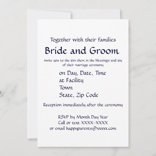 Ani L'Dodi V'Dodi Li Wedding Kaart (Achterkant)