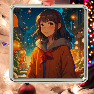 Ani-mazing Kerst Anime Pun Metalen Ornament